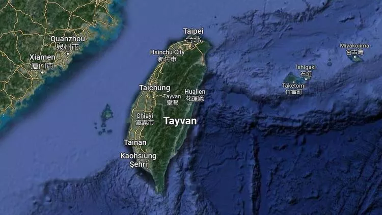 Tayvan harita üzerinde nerede?