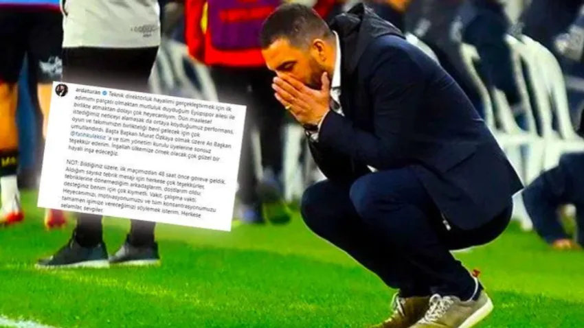 Eyüpspor’un teknik direktörü Arda Turan’dan mağlubiyet sonrası paylaşım!