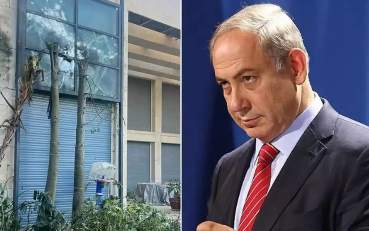 Netanyahu’nun konutundaki hasar görüntülendi! Yatak odasının penceresini İHA ile vurmuşlar