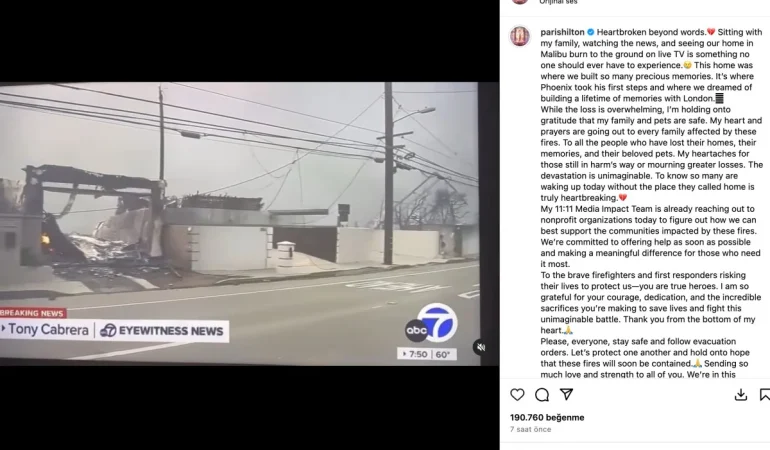 Paris Hilton’un Lüks Evi Alevlere Teslim Oldu!