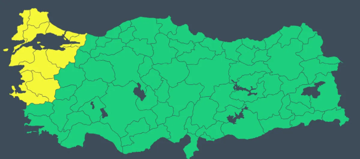 11 İlde Sarı Kod: Kuvvetli Rüzgar ve Fırtına Uyarısı