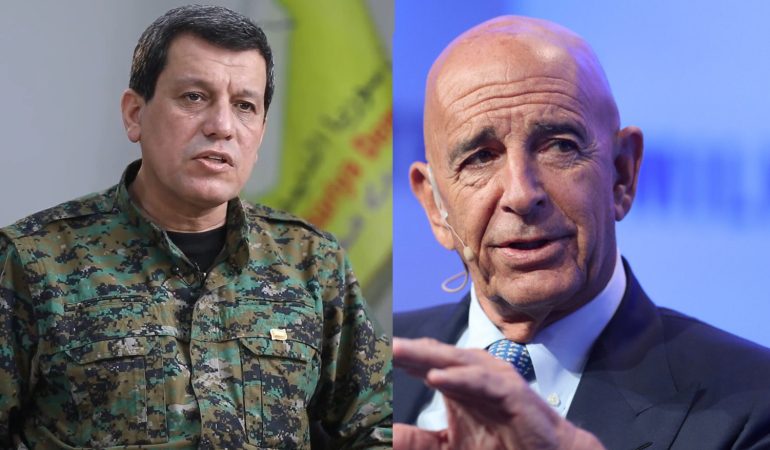 ABD’nin Ankara Büyükelçisi Tom Barrack, Suriye’de SDG Lideri Mazlum Abdi ile Görüştü