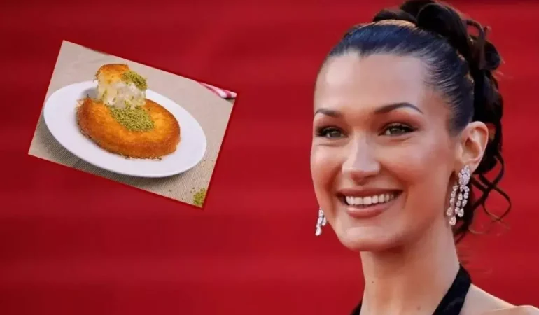 Kuveyt’te Künefe Keyfi: Bella Hadid Türk Lezzetlerine Hayran Kaldı