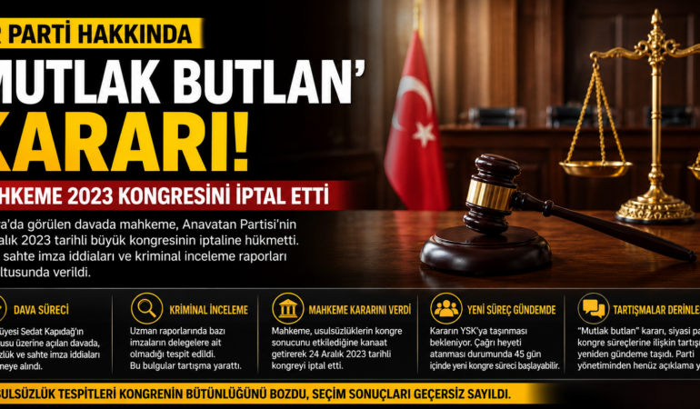 Siyasi Partide Yeni Kriz: Mahkemeden “Mutlak Butlan” Kararı