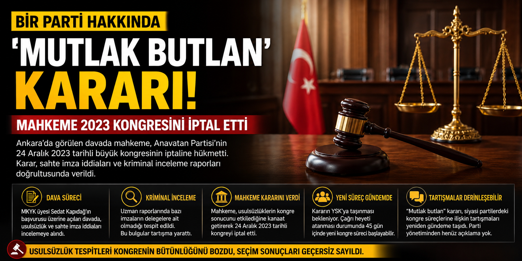 Siyasi Partide Yeni Kriz: Mahkemeden “Mutlak Butlan” Kararı