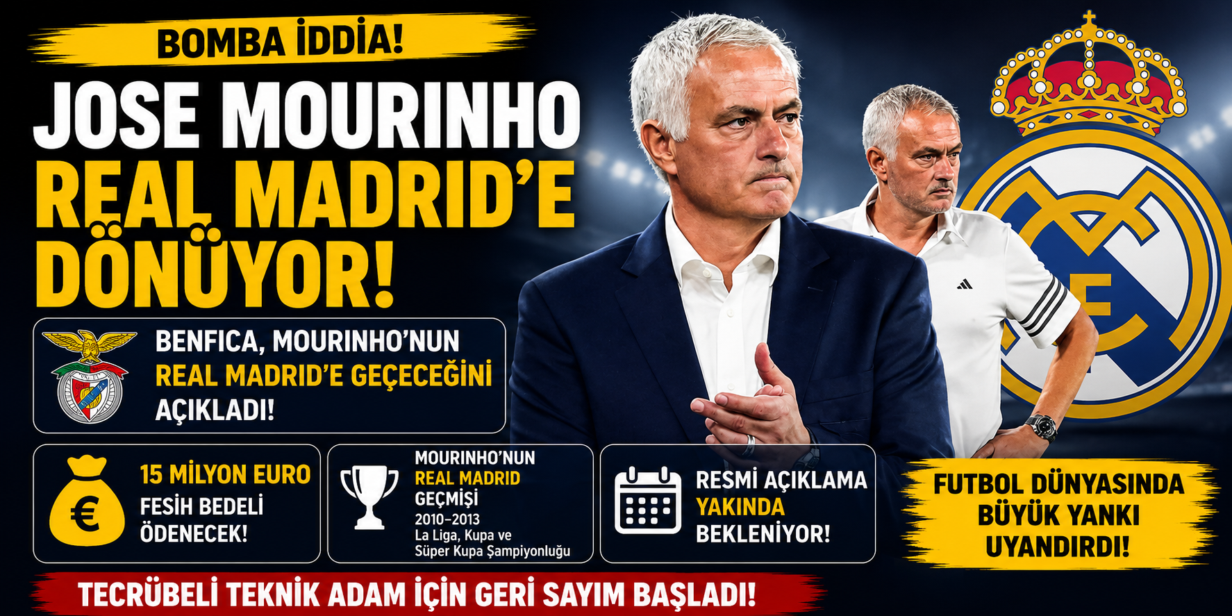Mourinho Şoku: Real Madrid’e 13 Yıl Sonra Geri Dönüyor