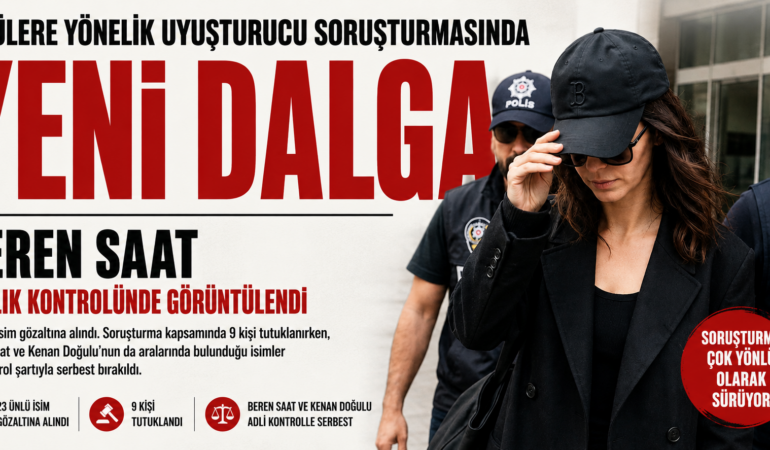 Uyuşturucu soruşturmasında adı geçen Beren Saat sağlık kontrolünde