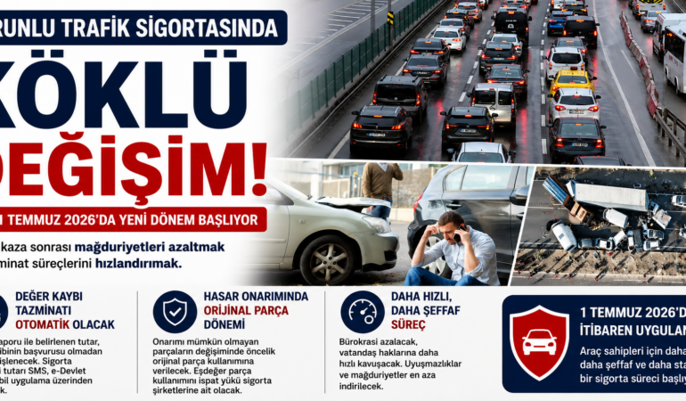 Zorunlu trafik sigortasında yeni dönem: 1 Temmuz’da yürürlüğe giriyor