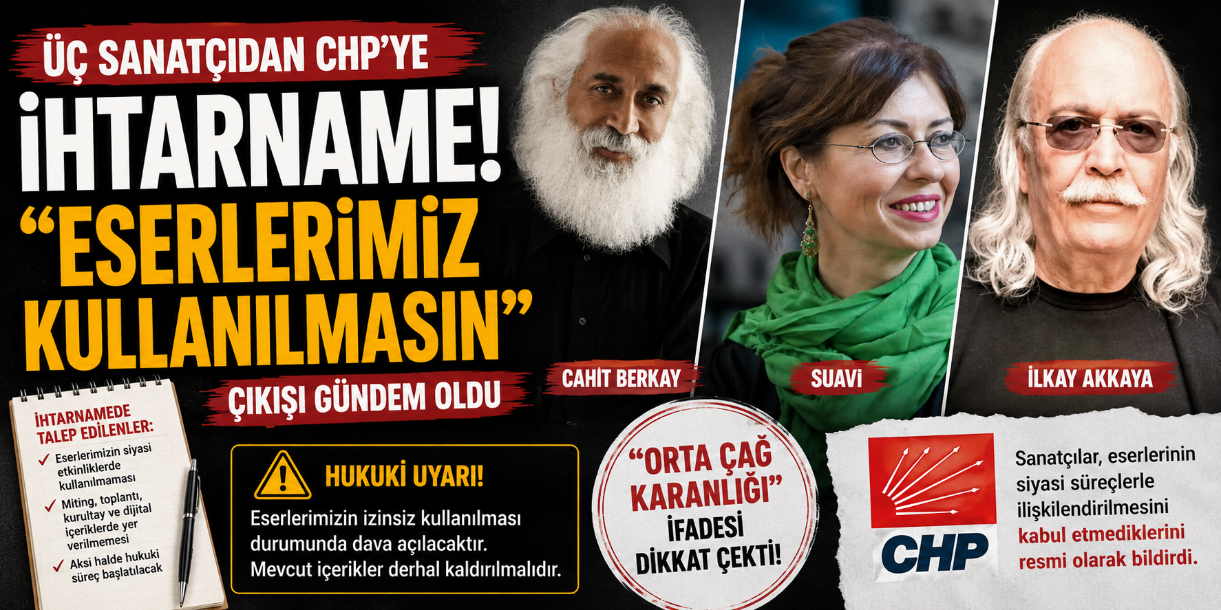 Sanatçılardan CHP’ye dikkat çeken ihtarname: Siyasi kullanım krizi