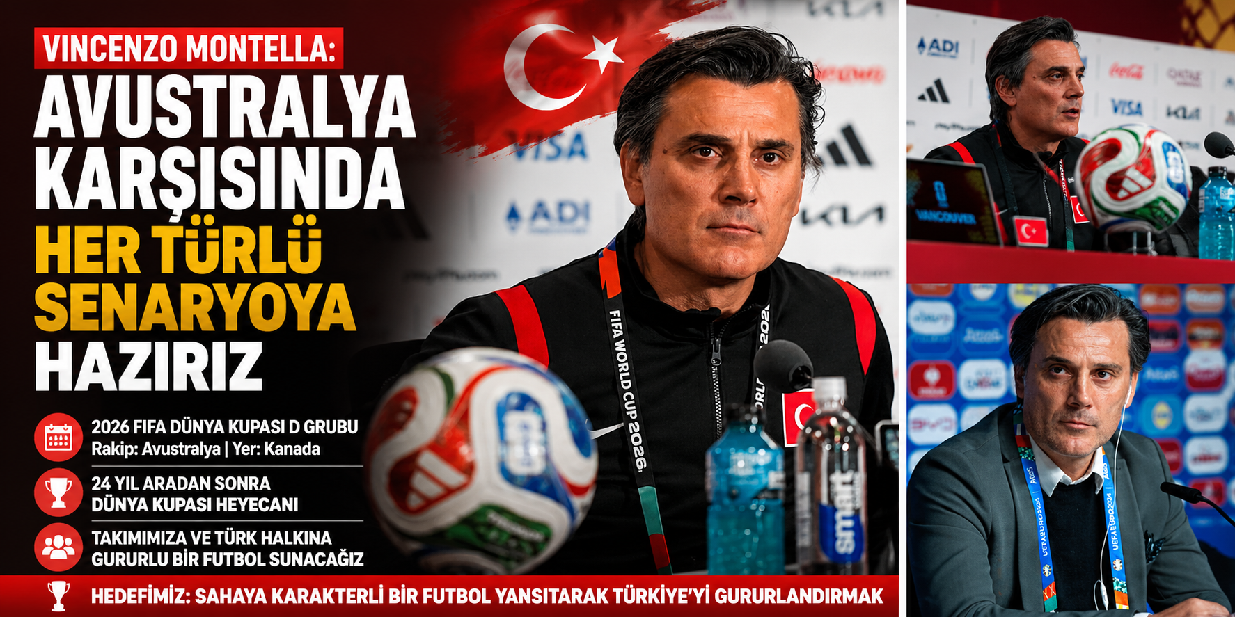 Vincenzo Montella: Avustralya maçına her açıdan hazırız