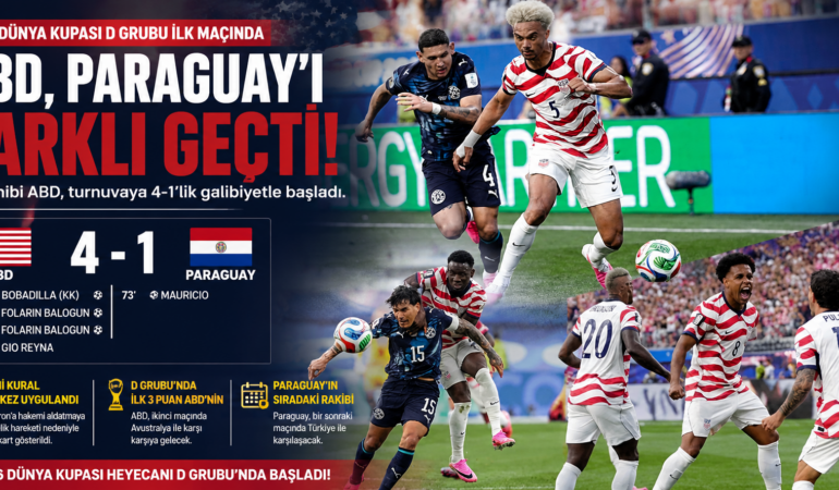 ABD’den gol yağmuru: Paraguay’ı rahat geçti