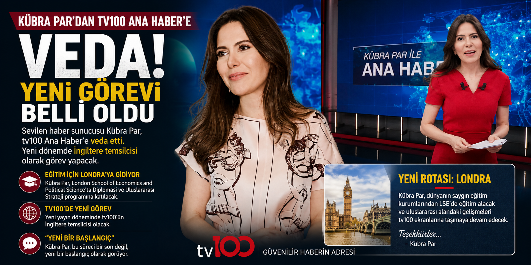 Kübra Par’dan ayrılık kararı: tv100 Ana Haber’de yeni dönem