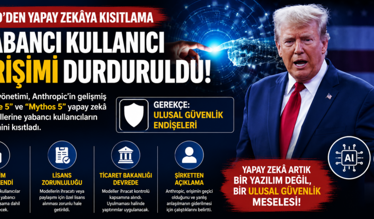 Trump’tan yapay zekâ kararı: Yabancı erişimine yasak