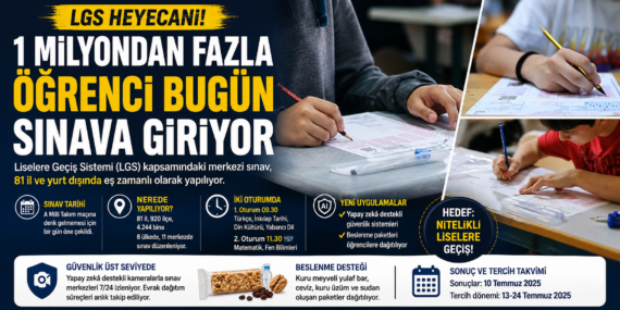 LGS heyecanı başladı: 1 milyondan fazla öğrenci sınavda