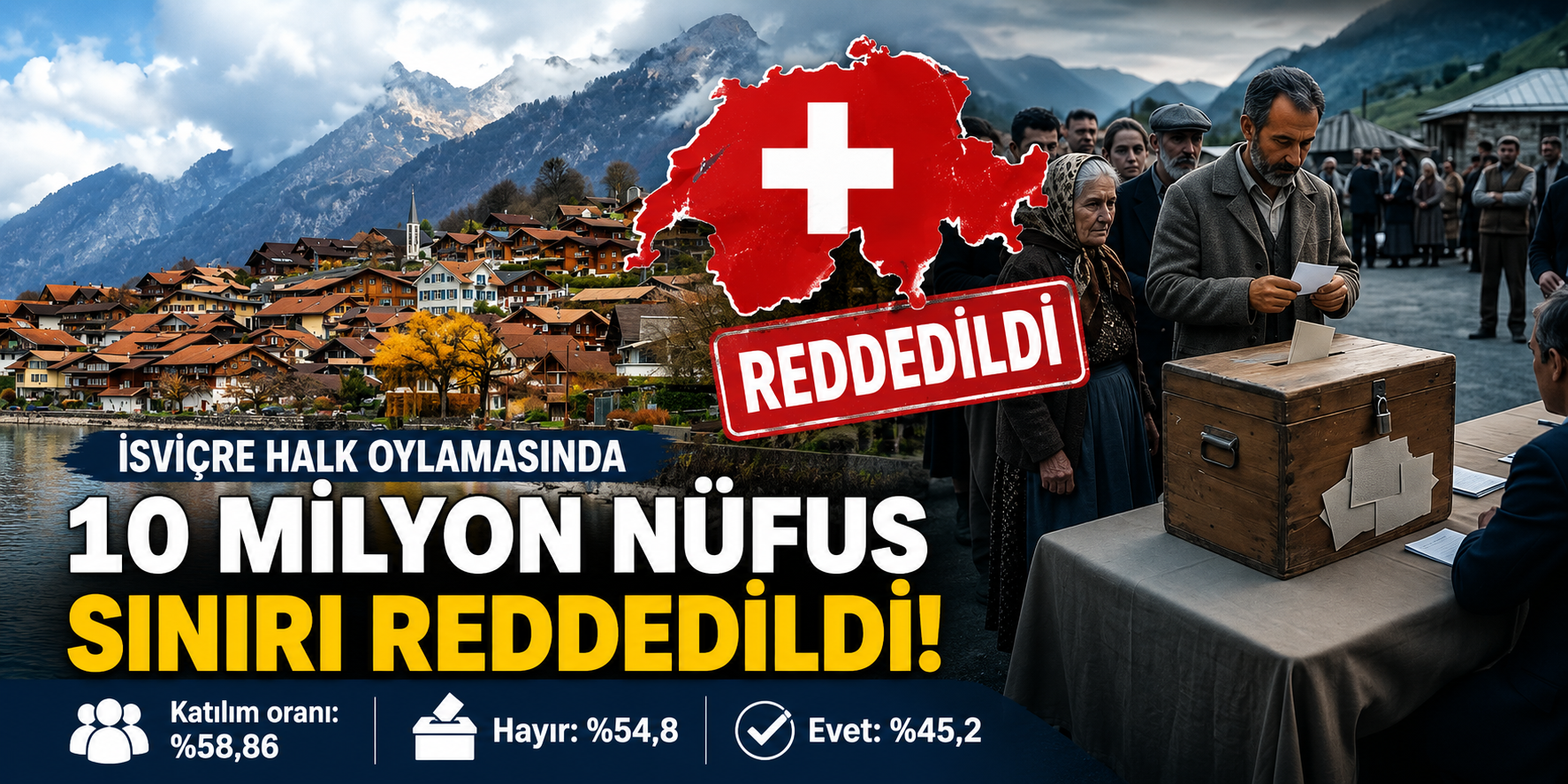 İsviçre’de Nüfus Sınırı Girişimi Reddedildi: Sandıktan “Hayır” Çıktı
