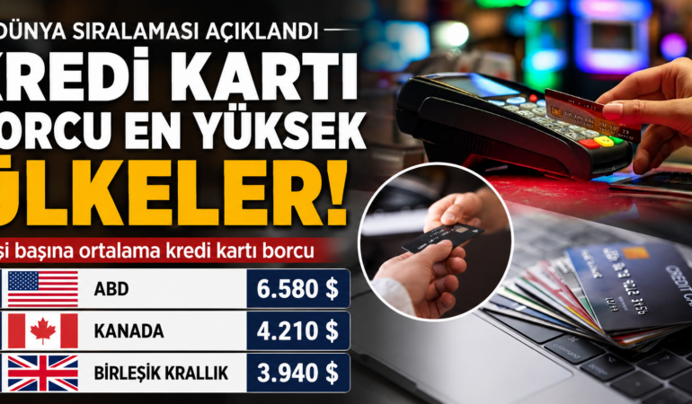 En Yüksek Kredi Kartı Borcu Olan Ülkeler Belli Oldu