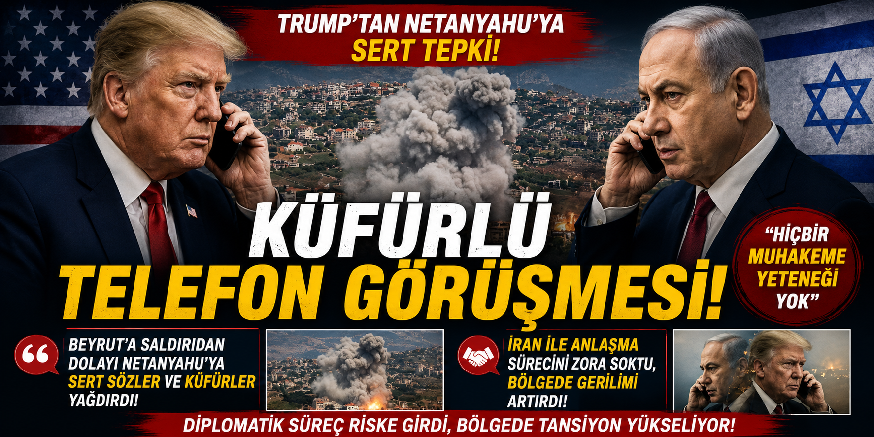 Trump ile Netanyahu arasında şok telefon diyaloğu!