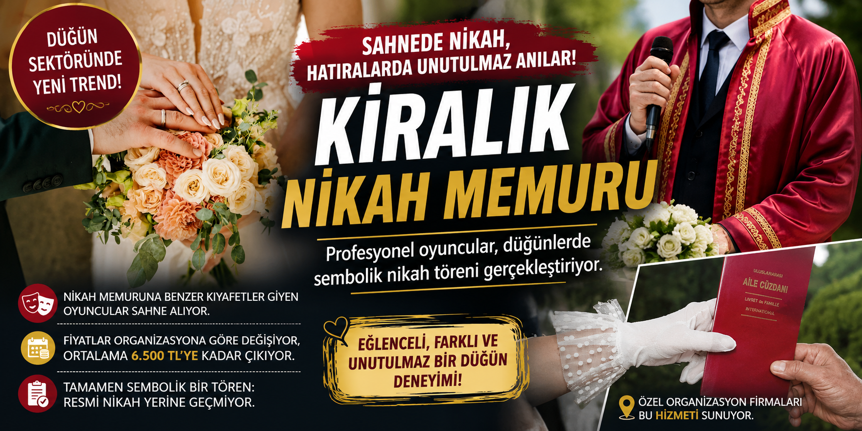 Düğünlerde yeni akım: Kiralık nikah memuru dönemi başladı