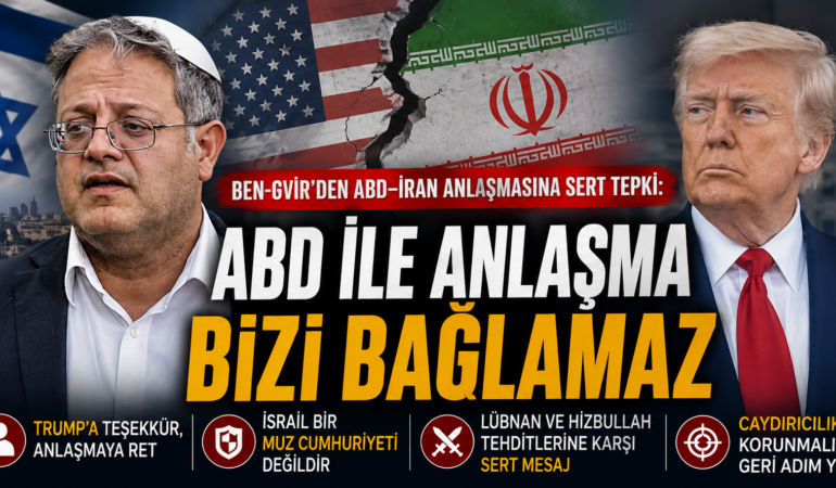 Ben-Gvir’den ABD–İran Anlaşmasına Tepki: İsrail’den Rest
