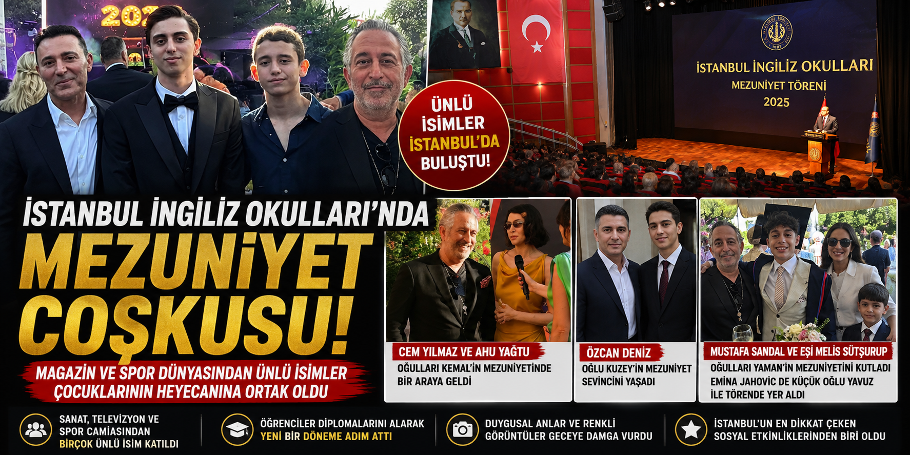Okul Değil Adeta Gala Gecesi: Mezuniyete Ünlü Akını