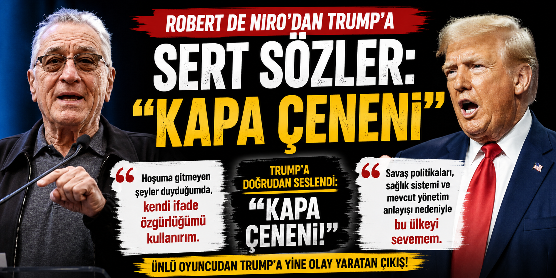 De Niro’dan Trump’a olay sözler: Gündem olan tepki