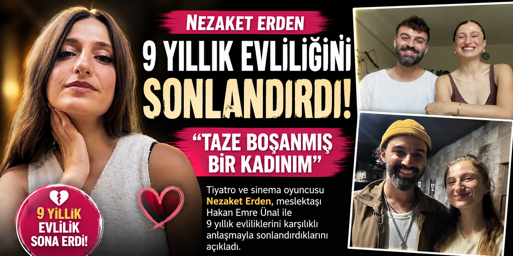Ünlü oyuncu 9 yıllık evliliğini bitirdi: “Boşanma” sözleri gündem oldu