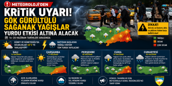 Meteoroloji’den kritik uyarı: Sağanak yağışlar yurdu vuracak