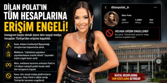 Dilan Polat’ın sosyal medya hesaplarına tamamen erişim engeli