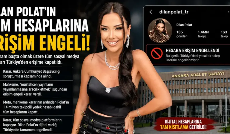 Dilan Polat’ın sosyal medya hesaplarına tamamen erişim engeli