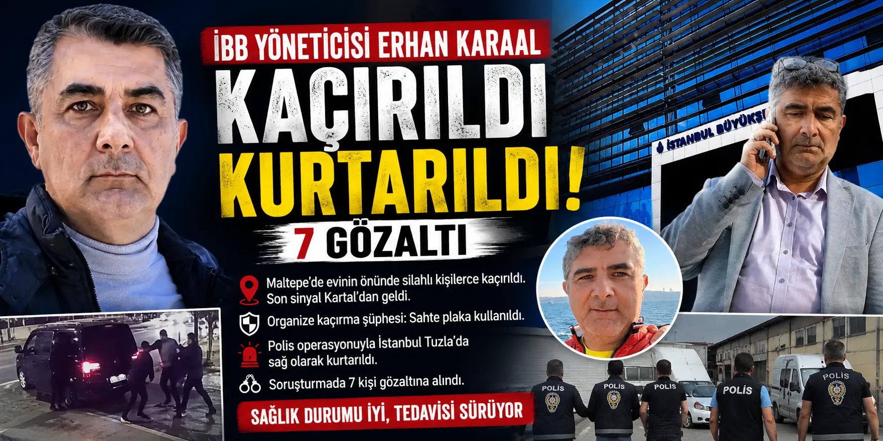 İBB Yöneticisi Erhan Karaal Kaçırılmasının Ardından Kurtarıldı