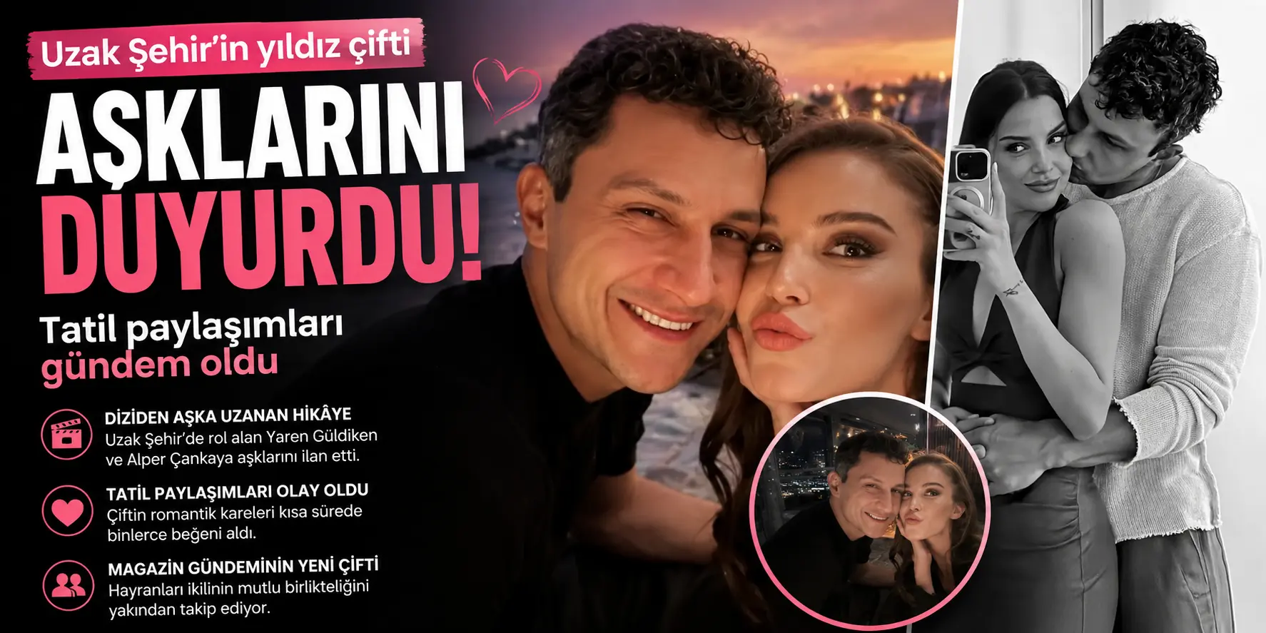 Uzak Şehir Çifti Tatilde Aşk Tazeledi! Romantik Kareler Gündem Oldu