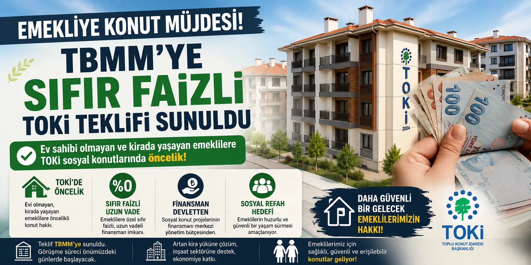 Emekliyi ev sahibi yapacak yasa TBMM’ye sunuldu