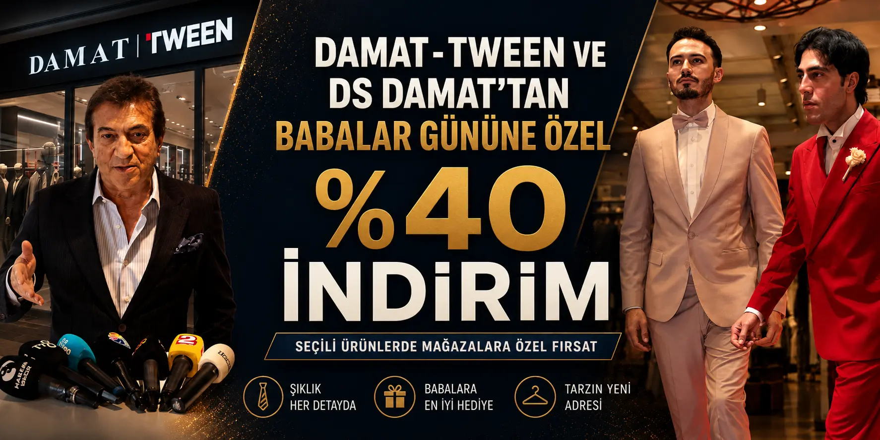 DAMAT TWEEN’DEN BABALAR GÜNÜ’NE ÖZEL YÜZDE 40 İNDİRİM