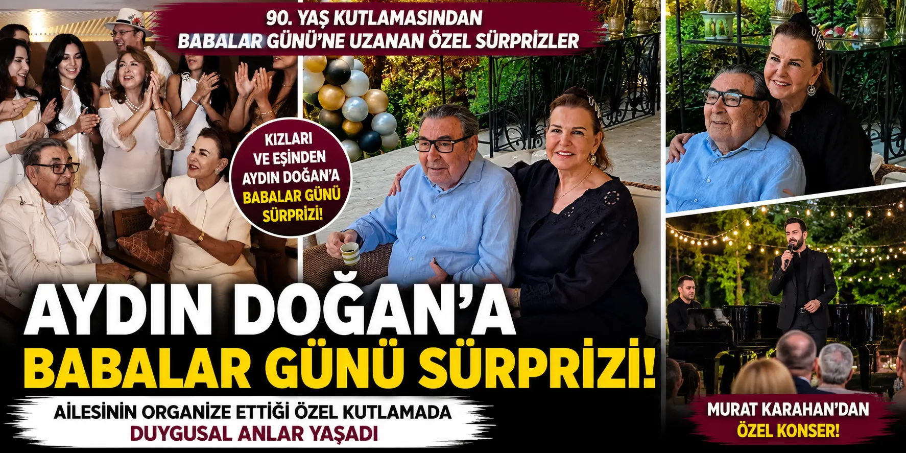 Kızlarından Aydın Doğan’a duygulandıran Babalar Günü kutlaması