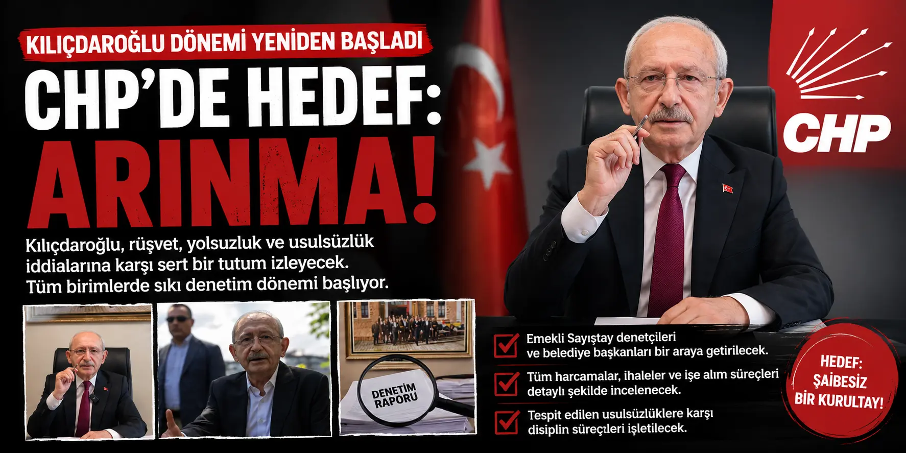 CHP’de yeni dönem: Kılıçdaroğlu’ndan “temizlik” vurgusu