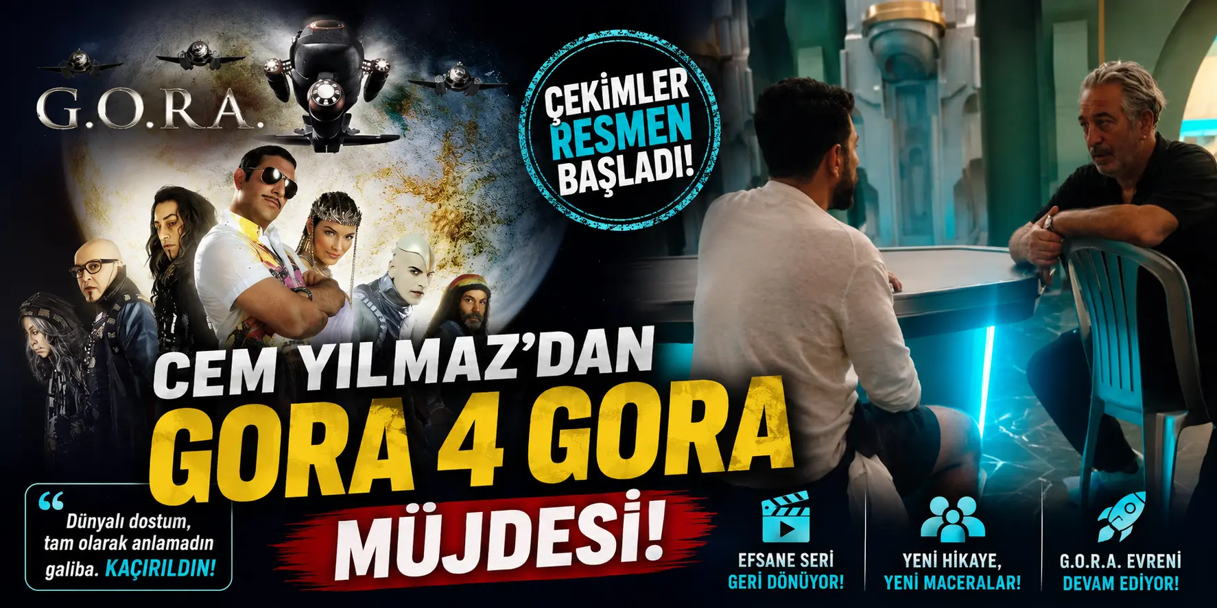 GORA efsanesi geri dönüyor: Cem Yılmaz sete çıktı