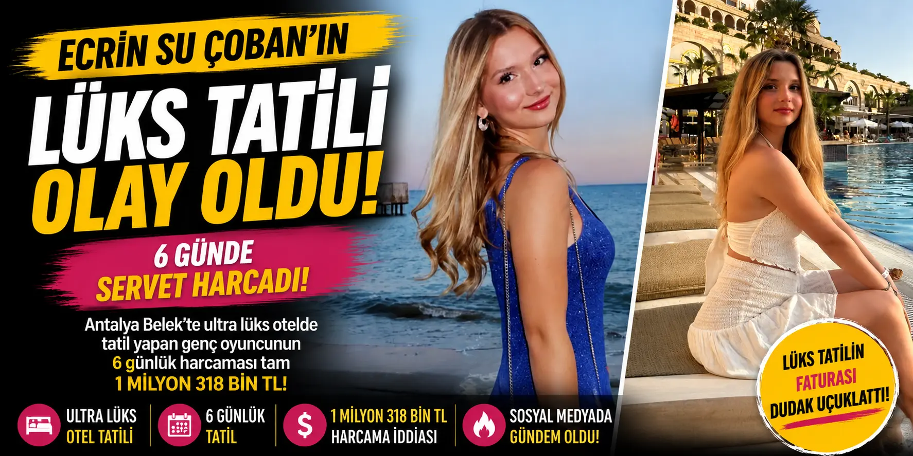 Genç oyuncunun milyonluk tatili olay yarattı