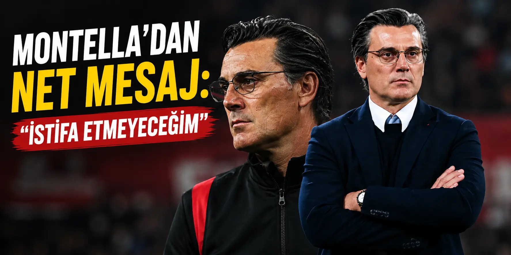 Montella’dan istifa sorusuna net yanıt: “Görevde kalıyorum”