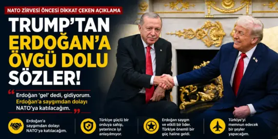 NATO Zirvesi öncesi Trump’tan Erdoğan’a övgü dolu sözler