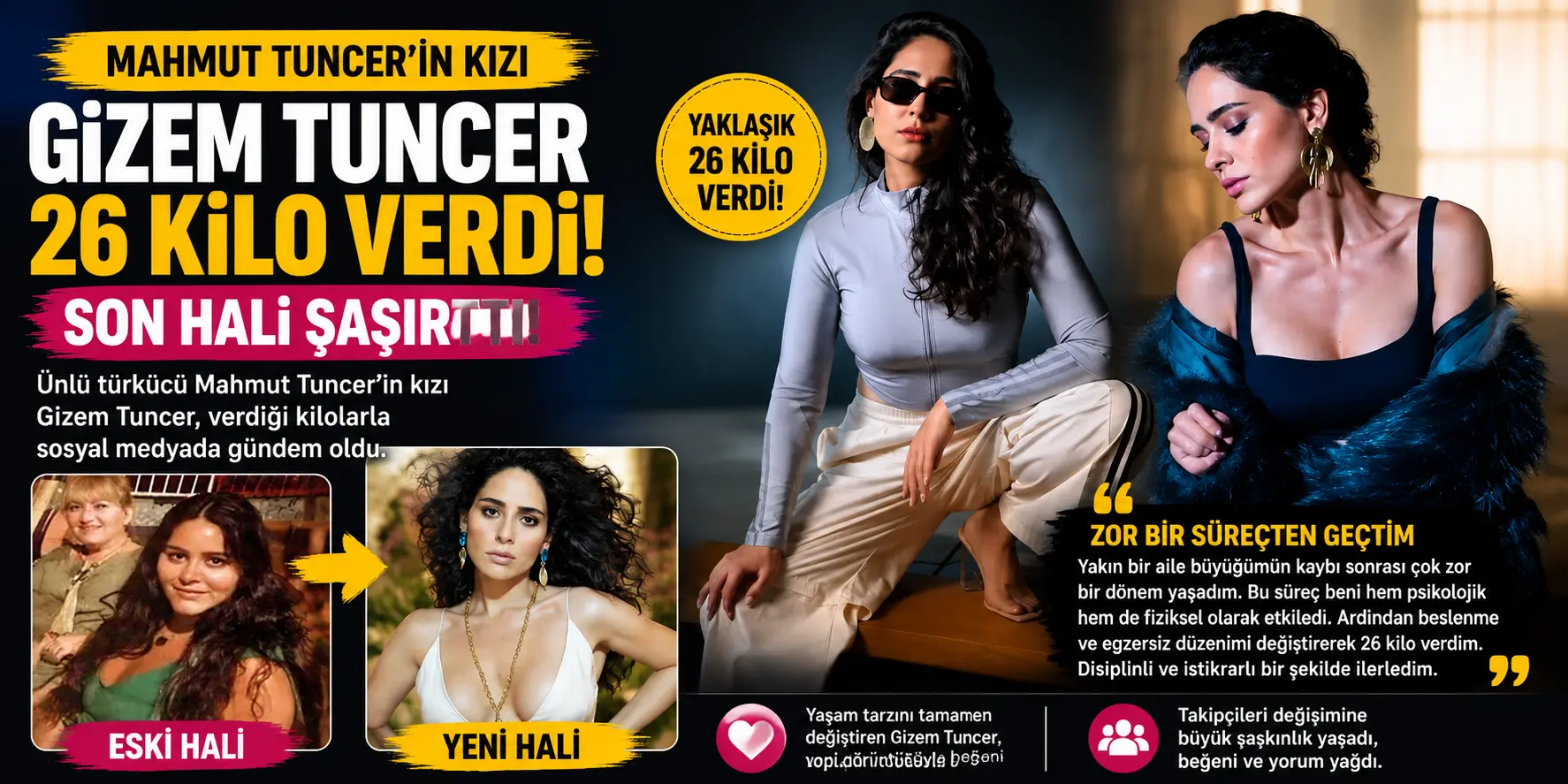 Mahmut Tuncer’in kızı kilo verdi, son hali gündem oldu