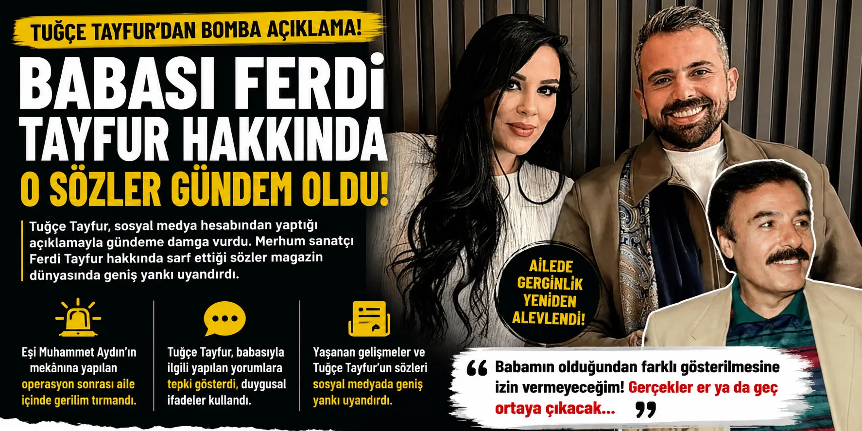 Tuğçe Tayfur sosyal medyayı karıştırdı: Babasına tepki
