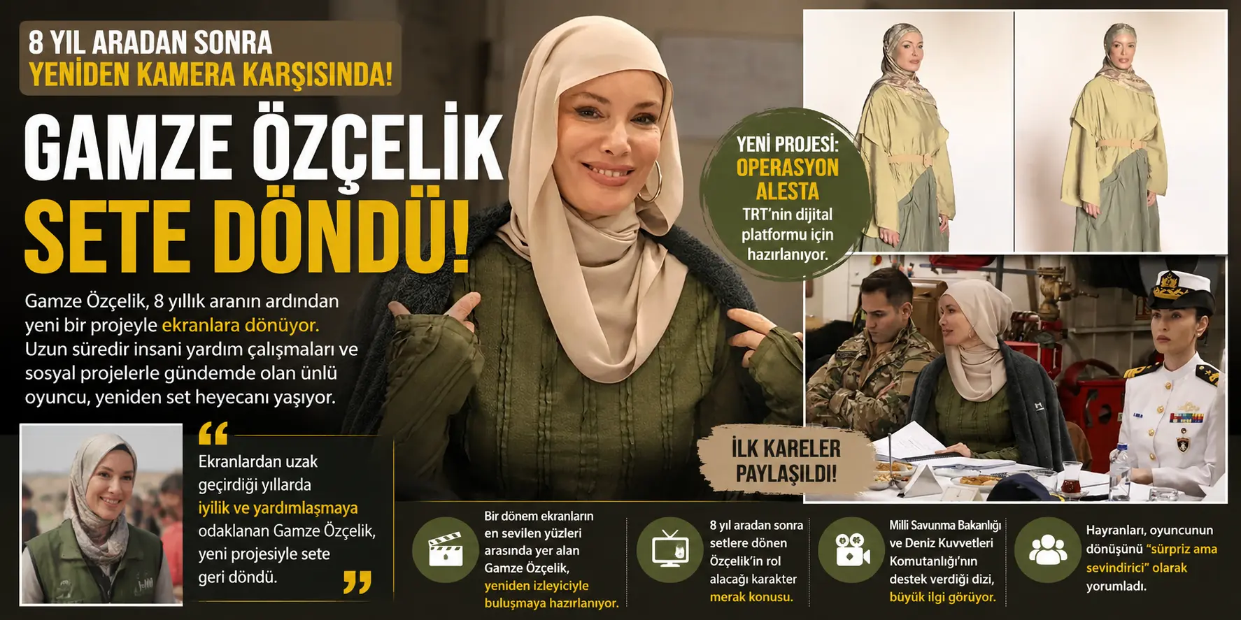 Uzun aranın ardından Gamze Özçelik’ten sürpriz dönüş