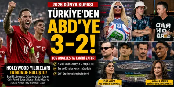Türkiye-ABD maçında Hollywood yıldızları tribünleri doldurdu