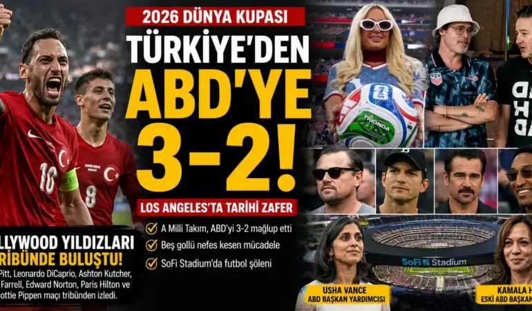 Türkiye-ABD maçında Hollywood yıldızları tribünleri doldurdu