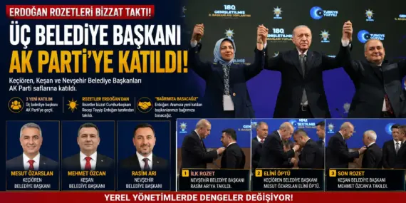 AK Parti’ye üç yeni katılım: Belediye başkanları rozetlerini aldı