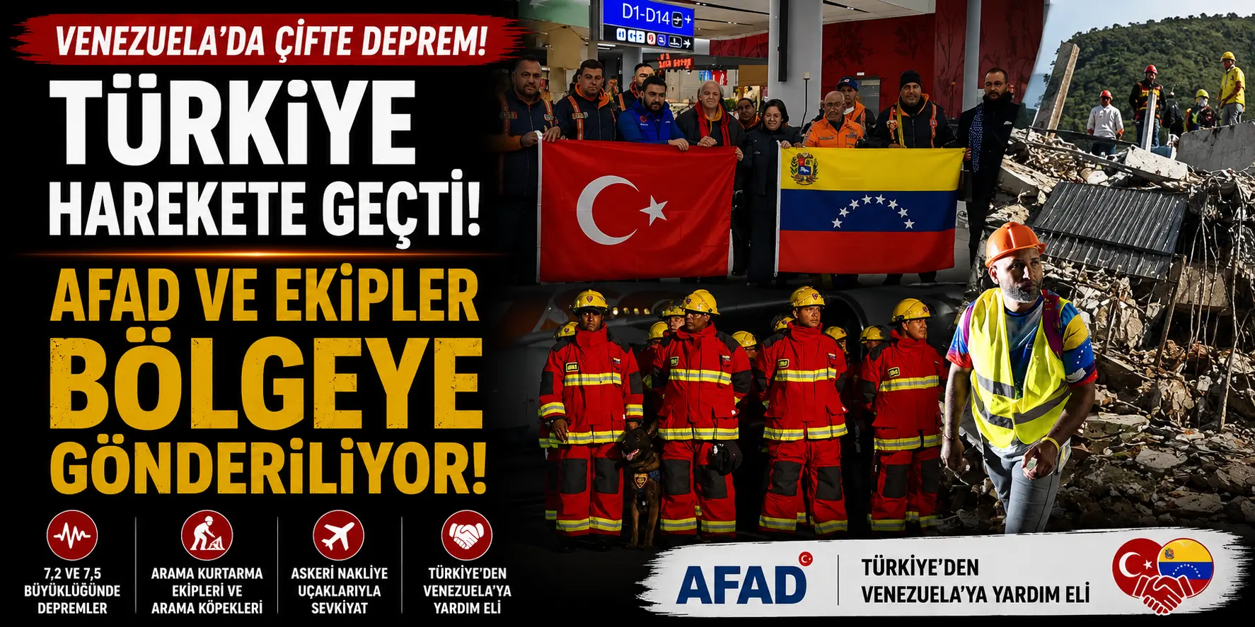Venezuela depremi sonrası Türkiye’den yardım seferberliği