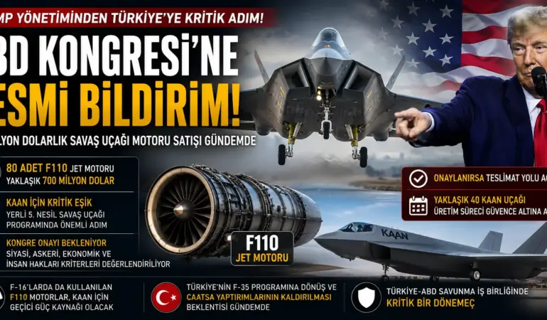 ABD’den Türkiye’ye kritik savunma hamlesi: Jet motoru satışı Kongre’de