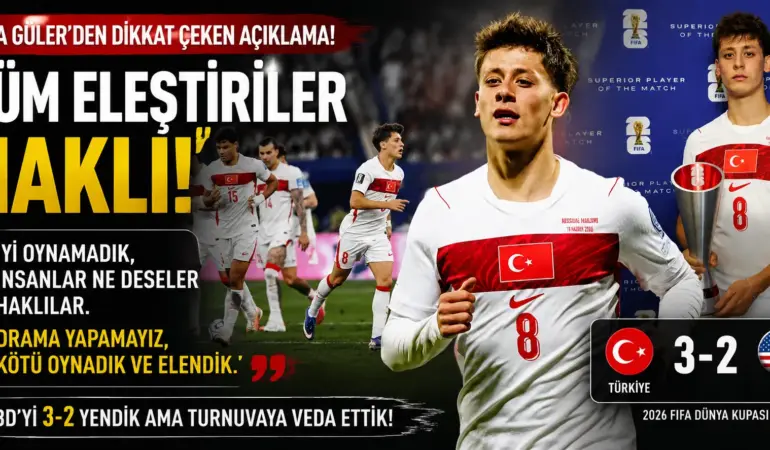 Arda Güler eleştirilere cevap verdi: Öz eleştiri dikkat çekti