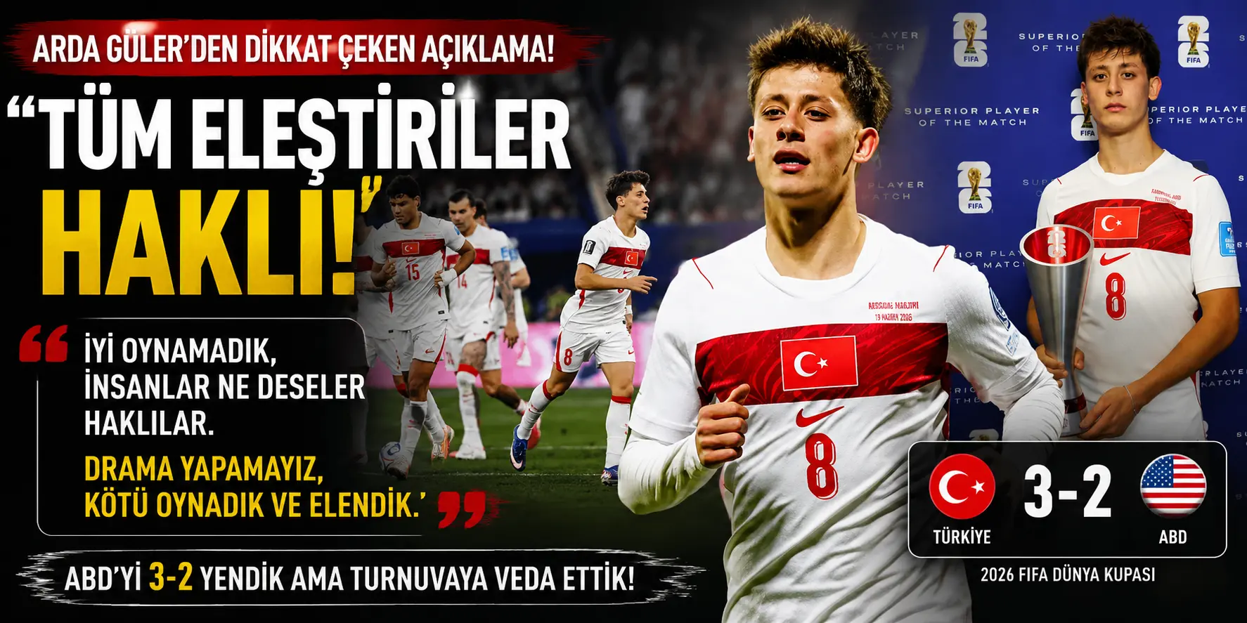 Arda Güler eleştirilere cevap verdi: Öz eleştiri dikkat çekti