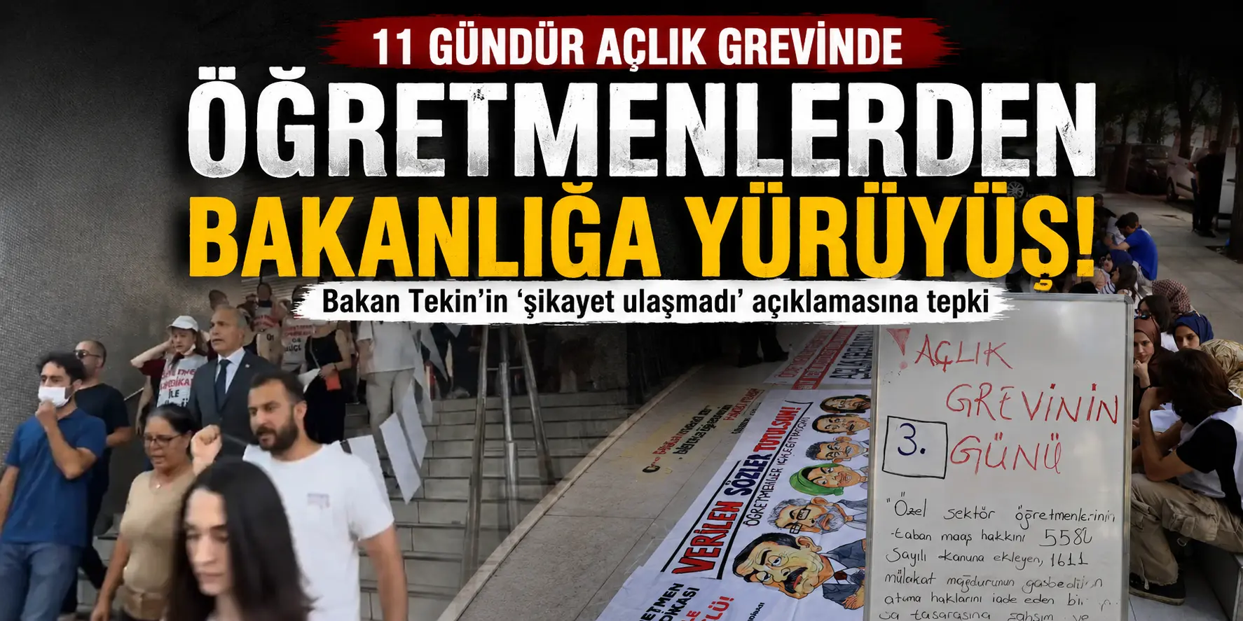 MEB’e öfke yürüyüşü: Öğretmenler dilekçelerle isyanda